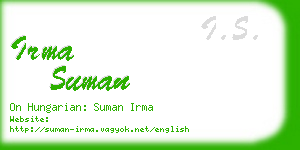 irma suman business card